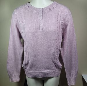 Vintage Bramble Lane Angora Silk Mix lavender color Sweater
